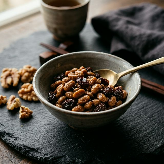 納豆とレーズン